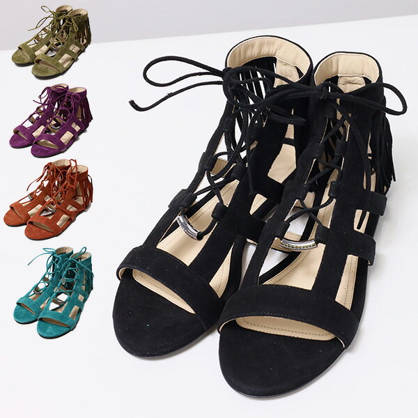 Longchamp ロンシャン Fringe Sandals サンダル ショートブーツ フリンジ ローヒール 靴 レディース 70090 SGZ