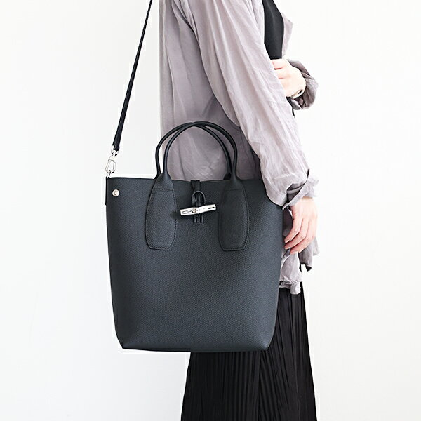 ロンシャン 革トートバッグ レディース 【5/31迄！SNSフォロワーさん限定 5％OFFクーポン発行中】Longchamp ロンシャン ROSEAU M CROSSBODY BAG クロスボディバッグ ショルダーバッグ トートバッグ 鞄 2way A4 通勤 通学 レザー レディース 10228HPN