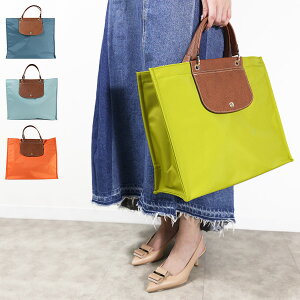 LONGCHAMP ロンシャン トートバッグ Cabas Longchamp L Tote Bag カバ 10306 HGH レディース ショッピングバッグ ナイロン×レザー A4対応 鞄 LaG Onlinestore