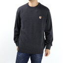 MAISON KITSUNE メゾンキツネ FOX HEAD PATCH CLASSIC SWEATSHIRT ニット セーター 長袖 フォックスヘッドパッチ カジュアル ラウンドネック シンプル メンズ FM00528KT1036