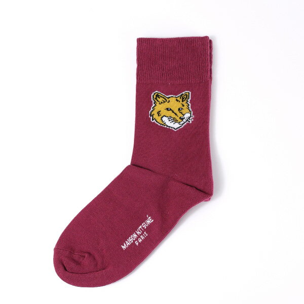 Maison Kitsune メゾンキツネ Fox Head Socks フォックスヘッドソックス 靴下 ソックス コットン ロゴ レディース LW06401 KT0010