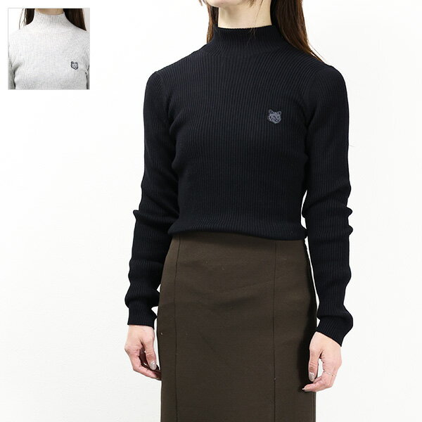 Maison Kitsune ᥾󥭥ĥ Fox Head Turtleneck Sweater  ȥͥå Ĺµ  եåإå եå ǥ LW00806 KT1091