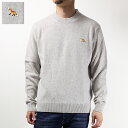 Maison Kitsune メゾンキツネ セーター Baby Fox Patch Regular Sweater LM00813KT1006 メンズ ベイビー フォックス パッチ レギュラー ジャンパー ニット ウール クルーネック LaG Onlinestore