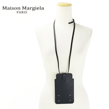 Maison Margiela メゾンマルジェラ PHONE NECK POUCH フォンケース スマホポーチ スマホバッグ ネックポーチ レザー 本革 シンプル レディース SA3VZ0001 P4455 スマホショルダー