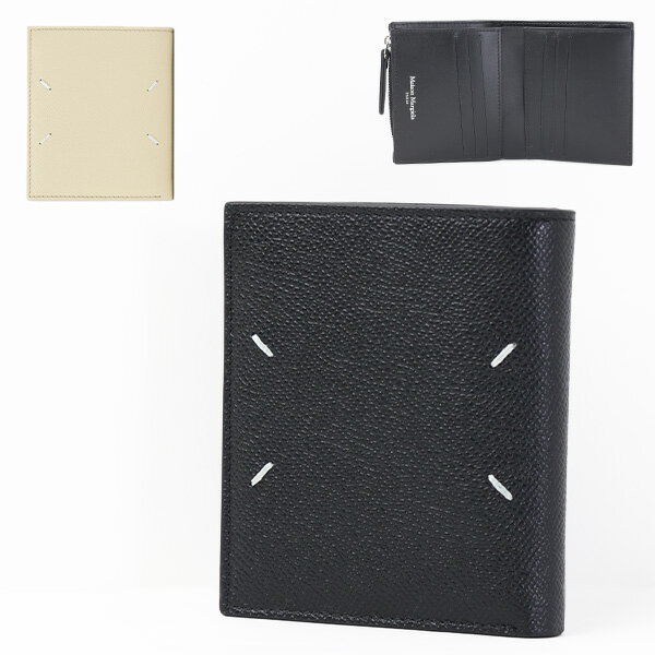 メゾン マルジェラ ミニ財布 メンズ Maison Margiela メゾンマルジェラ Bi-Fold Wallet SA1UI0020 P4745 二つ折り財布 ミニ財布 レザー 本革 ステッチ シンプル モード メンズ