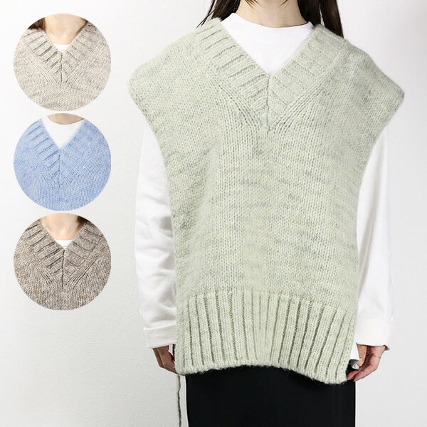 楽天LaG OnlineStore　楽天市場店Maison Margiela メゾンマルジェラ Knit Vest ニットベスト Vネック ジレ ロゴ カジュアル レディース SI0TH0001 S17802