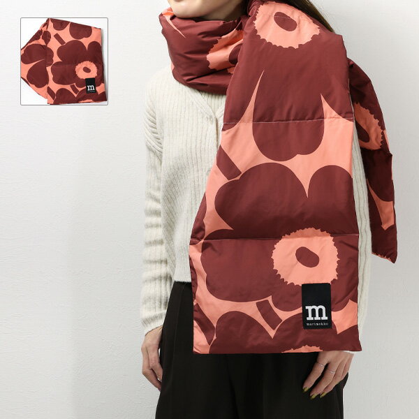 【5/18限定！当選確率1/2 最大100％バック】Marimekko マリメッコ Loraine Unikko Stole マフラー ストール ウニッコ柄 ロゴ 防寒 中綿入り レディース 091477 330