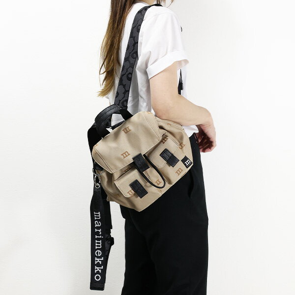 マリメッコ 【5/18限定！当選確率1/2 最大100％バック】Marimekko マリメッコ EVERYTHING S M LOGO BACKPACK リュックサック バックパック ウニッコ ロゴ カジュアル レディース 091681