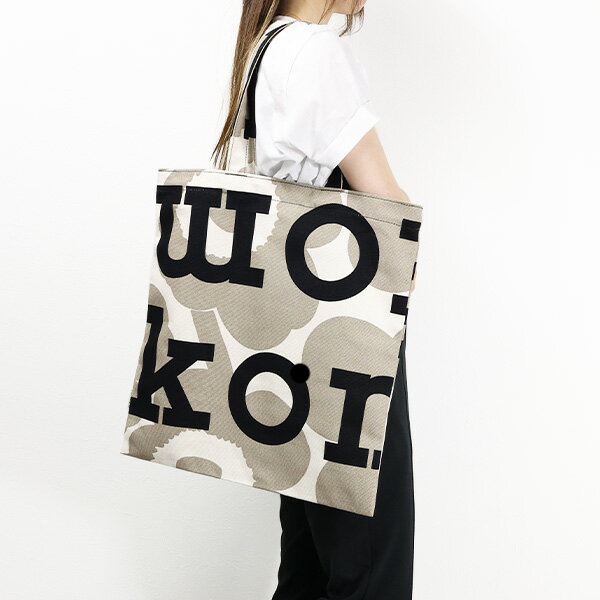 マリメッコ 帆布・キャンバス トートバッグ レディース Marimekko マリメッコ HUOPAKELTANO UNIKKO LOGO CANVAS BAGS トートバッグ コットン ロゴ ウニッコ 花柄 カジュアル レディース 091684