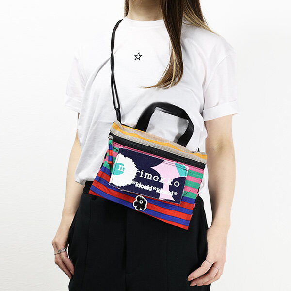 【ネコポス配送：1点迄】Marimekko マリメッコ FUNNY CROSS POKET TASARAITA SHOULDER BAG サコッシュ ボディバッグ ウニッコ ミニバッグ 鞄 アウトドア レディース 091985