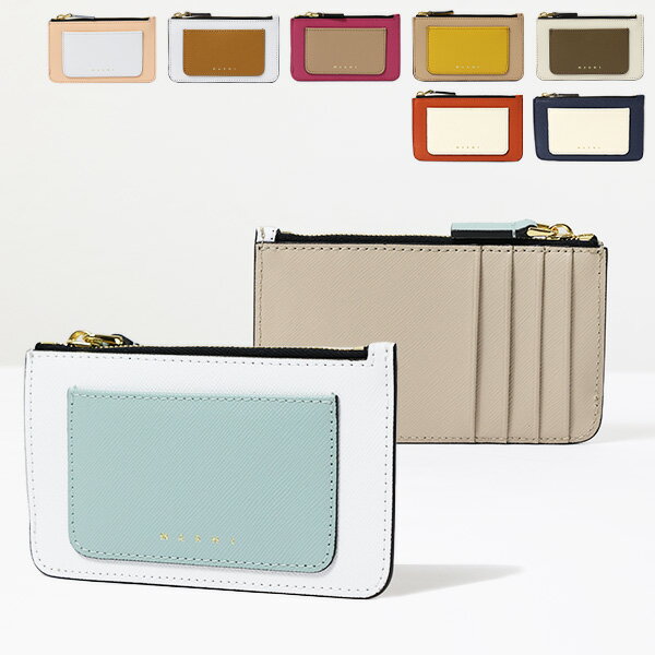 楽天LaG OnlineStore　楽天市場店MARNI マルニ TRUNK Coin Card Case フラグメントケース カードケース コインケース 小銭入れ バイカラー レザー レディース PFMO0025U2LV520