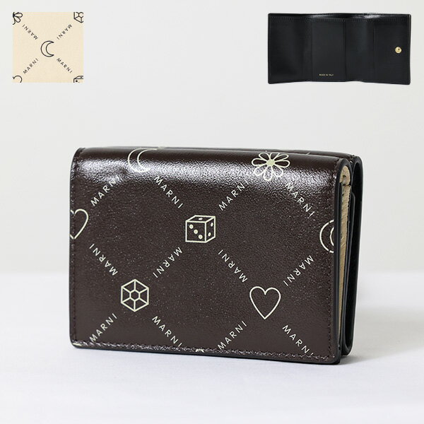 MARNI }j MARNI Monogram Tri-Fold Wallet O܂z ܂肽ݍz RpNg Kꂠ }jO fB[X PFMO0067U0P4599