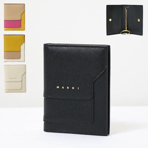 楽天LaG OnlineStore　楽天市場店MARNI マルニ TRUNK Card Case With Key Ring カードケース 定期入れ パスケース キーリング付き 二つ折り レザー マルチカラー レディース PFMO0076U0LV520