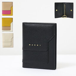 マルニ 定期入れ・パスケース レディース MARNI マルニ TRUNK Card Case With Key Ring カードケース 定期入れ パスケース キーリング付き 二つ折り レザー マルチカラー レディース PFMO0076U0LV520