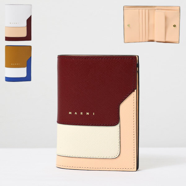 楽天LaG OnlineStore　楽天市場店MARNI マルニ TRUNK Bi-Fold Wallet 二つ折り財布 折りたたみ財布 コンパクト 小銭入れあり マルチカラー レザー レディース PFMOQ14U13LV520