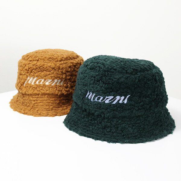 MARNI マルニ Teddy Backet Hat テディ バケットハット バケハ 帽子 フリース ロゴ刺繍 メンズ CLZC0110S0UTA 117