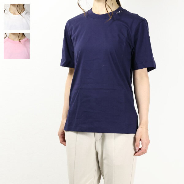 楽天LaG OnlineStore　楽天市場店MARNI マルニ Organic Cotton T-Shirts Tシャツ クルーネック オーガニックコットン 半袖 レディース THJE0211X2 UTCZ68