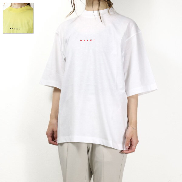 Rakuten - MARNI マルニ Oversized Cotton T-Shirts Tシャツ クルーネック オーガニックコットン 半袖 レディース THJE0263P1 USCS87 LaG Onlinestore