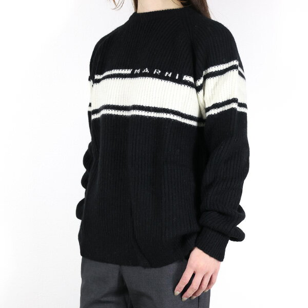 MARNI マルニ Stripe Sweater ストライプ セーター ニット ウール混紡 4者混 長袖 クルーネック トップス キッズ 女の子 大人もOK レディース M01210 M00T0 LaG Onlinestore