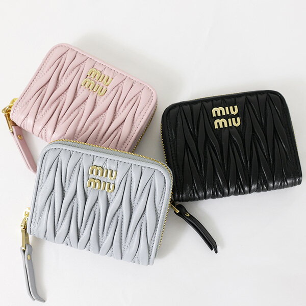 ミュウミュウ 財布（レディース） MIU MIU ミュウミュウ MATELASSE COIN CASE カードケース カードホルダー コインケース ミニ財布 ロゴ 名刺入れ レディース 5MM268 2FPP F0002