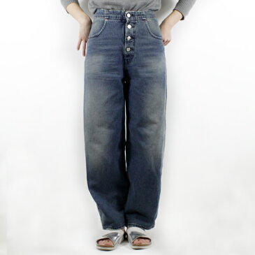MM6 Maison Margiela エムエム6 メゾンマルジェラ Rihanna Denim Slighly Destroyed ハイライズ デニム Gパンパンツ〔S52LA0087/S30649/961〕
