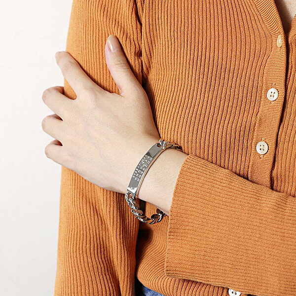 MM6 エムエムシックス チェーンブレスレット Chain Bracelet SM6UY0049 SV0235 レディース アクセサリー ナンバリングロゴ プレート メタル LaG Onlinestore