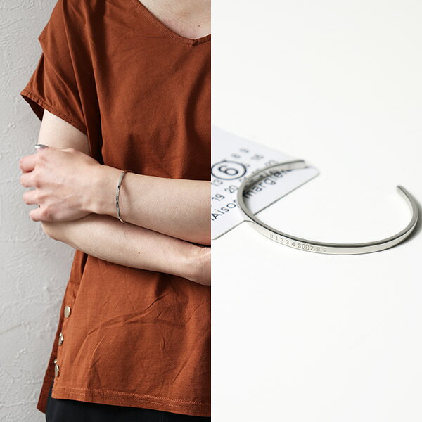 MM6 エムエムシックス バングル Numeric Curve Bangle ニューメリック ミニマル カ...