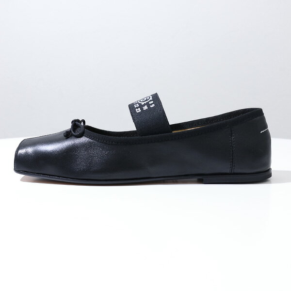 MM6 エムエムシックス キッズ バレエシューズ Kids BALLERINA Ballet Shoes 83875 レディース ガールズ レザー スクエアトゥ フラットシューズ パンプス リボン 靴【大人もOK】 LaG Onlinestore