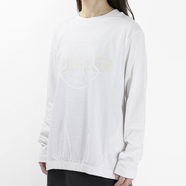 楽天LaG OnlineStore　楽天市場店【5/18限定！当選確率1/2 最大100％バック】MONCLER モンクレール LONG SLEEVE T-SHIRT ロングスリーブ Tシャツ 長袖 ロンT クルーネック アイコンロゴ コットン レディース 8D000 05 829HP