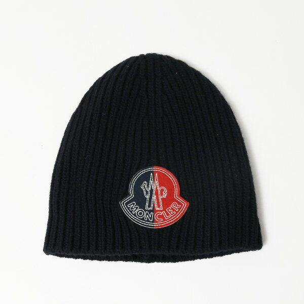 モンクレール 帽子 メンズ MONCLER モンクレール GENIUS Beanie ニット帽 ニットキャップ 帽子 ロゴ ワンポイント 防寒 メンズ 3B000 18 M1115