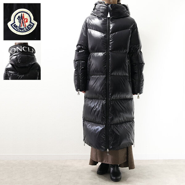 【5/31迄！SNSフォロワーさん限定 5％OFFクーポン発行中】MONCLER モンクレール HUPPELONG ダウンジャケット ダウンコート フードあり ロング丈 アイコンパッチ ナイロン レディース 1C000 36 5963V