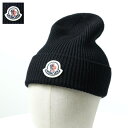 モンクレール 帽子 メンズ MONCLER モンクレール Knit Cap ニット帽 ビーニー ニットキャップ 帽子 リブ アイコンパッチ ウール メンズ 3B705 00 A9342