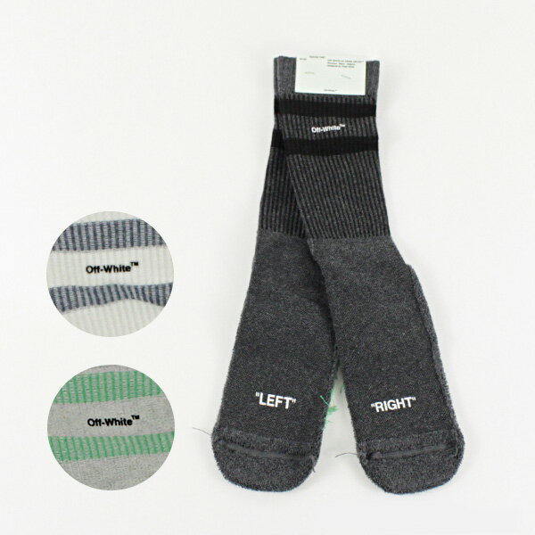 楽天LaG OnlineStore　楽天市場店【新作】【ご返品不可】Off White オフホワイト REVERSED SPORT SOCKS リバースト スポート リブ ソックス 〔OMRA015R19120032〕