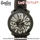 【LaGアウトレット】【訳あり:箱無し】GaGa MILANO ガガ ミラノ Manuale 48MM PVD Carbonio 5012.4S D.Brown...