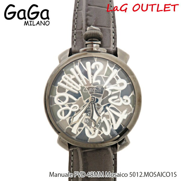 【LaGアウトレット】【訳あり：箱無し】GaGa MILANO ガガ ミラノ Manuale PVD 48MM Mosaico 5012.MOSAICO1S Mimetic Swiss Model[5012 MOSAICO1S]