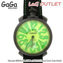 【LaGアウトレット】【訳あり：箱無し】GaGa MILANO ガガ ミラノ Manuale 48MM Limited Edition 5016.11S Carbon Green 世界500個限定 Swiss Model 腕時計 時計 手巻き クオーツ メンズ