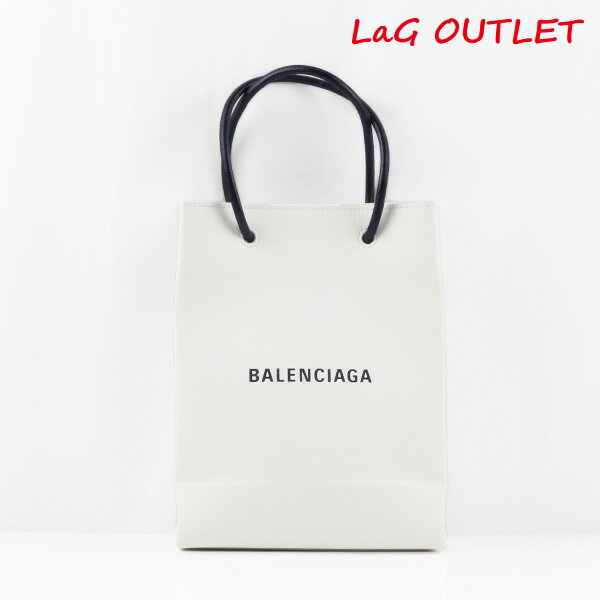 【LaGアウトレット】【ご返品・交換不可】BALENCIAGA バレンシアガ SHOPPING TOTE XS ショッピング トートXS トートバッグ ショルダーバッグ ブラック ホワイト〔568817/0AI2N〕