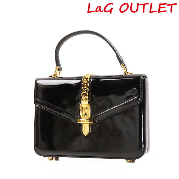 ハンドバッグ 【LaGアウトレット】【返品交換不可】【訳あり：レザーよれ】GUCCI グッチ SYLVIE 1969 Mini Top Handle Bag 2way ミニ ハンドルバッグ ハンドバッグ クロスボディ ロゴ アウトレット 訳アリ レディース 589479 1J70G 1000