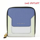 【LaGアウトレット】【返品交換不可】MARNI マルニ VANITOSI Zip Around Wallet PFMOQ09U08 LV520 ヴァニトシ ロゴ ラウンドファスナー サフィアーノ 二つ折り財布 レディース