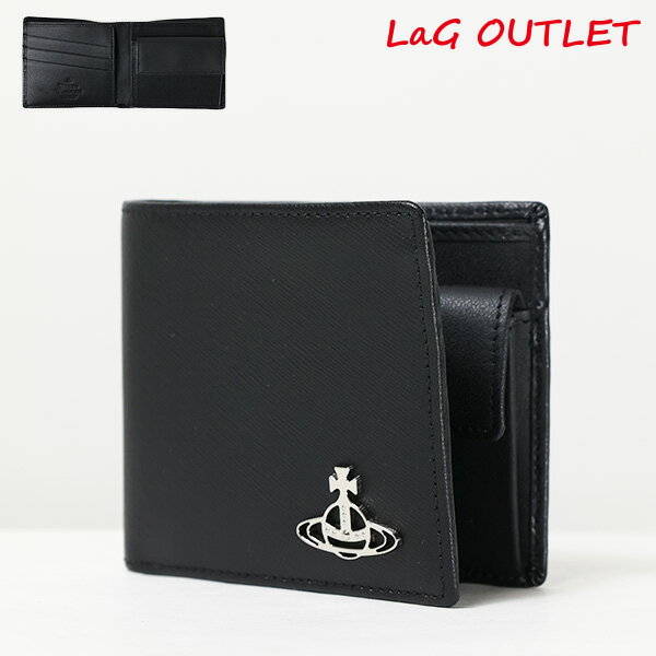 【LaGアウトレット】【返品交換不可】Vivienne Westwood ヴィヴィアンウエストウッド KENT MAN WALLET WITH COIN POCKET 二つ折り財布 折りたたみ財布 ケント 小銭入れあり メタルオーブ レザー メンズ アウトレット 51010016 40187 N407のサムネイル