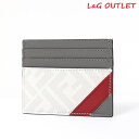 【LaGアウトレット】 FENDI フェンディ Credit Card Case カードケース 名刺入れ レザー 本革 FFロゴ メンズ アウトレット 7M01...
