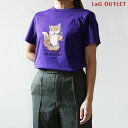 Maison Kitsune メゾンキツネ All Right Fox Print T-Shirts オールライト フォックス プリント Tシャツ 半袖 カットソー クルーネック トップス コットン レディース アウトレット HW00131KJ0008 LaG Onlinestore