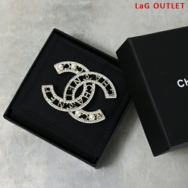 Rakuten - 【LaGアウトレット】CHANEL シャネル COCO LOGO BROOCH ココマーク ブローチ メタル パール ロゴ エレガント レディース AB4879 B04130 N8975 LaG Onlinestore