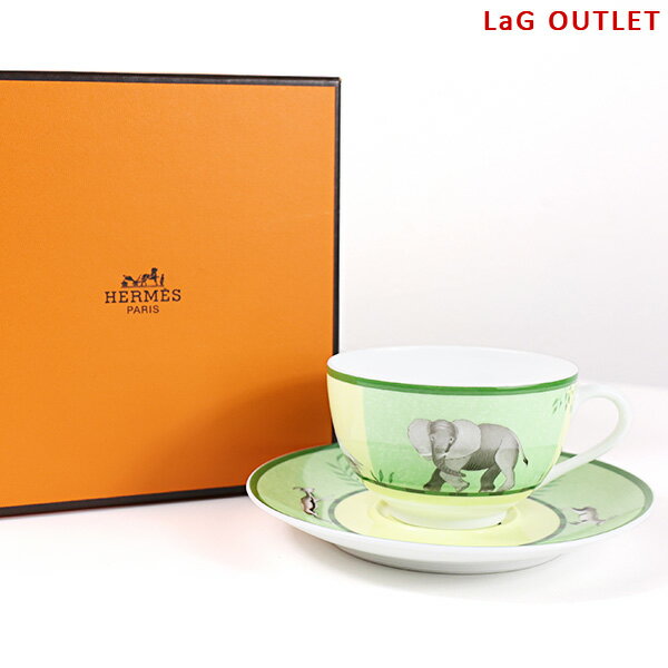 【LaGアウトレット】HERMES エルメス カップ＆ソーサー AFRICA CUP AND SAUCER アフリカ 03116P ペアセ..
