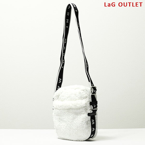 MARNI マルニ ショルダーバッグ Logo Strap Fleece Shoulder Bag ロゴストラップ フリース SBMQ0073Q0 P5441 メンズ レディース クロスボディバッグ ボア ロゴ 鞄 LaG Onlinestore