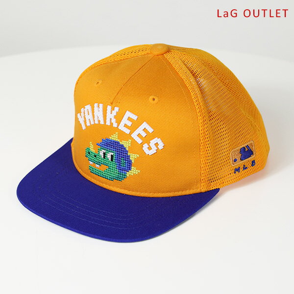 【LaGアウトレット】MLB Korea エムエルビーコリア キッズ ベースボールキャップ Pixel Color Block Baseball Cap 72CPN4111 ピクセルカラー ブロック 帽子 NY ヤンキース LaG Onlinestore