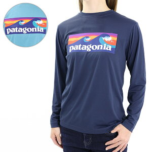 【ネコポス配送 1枚まで】Patagonia パタゴニア Boys L/S Capilene Cool Daily T-Shirt 62395 Tシャツ 長袖 速乾 クルーネック アウトドア ロゴ キッズ 子供