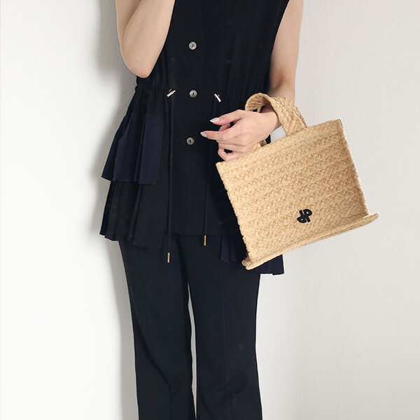Patou パトゥ Small Patou Rafia Tote Bag かごバッグ トートバッグ ショルダーバッグ 鞄 春夏 2way ラフィア レディース AC0440140 LaG Onlinestore