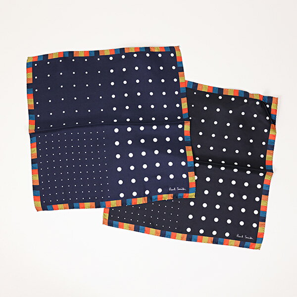 Paul Smith ポールスミス ポケットチーフ Silk Pocket Square M1A 160B J340 メンズ シルク ハンカチーフ マルチストライプ ドット ロゴ LaG Onlinestore