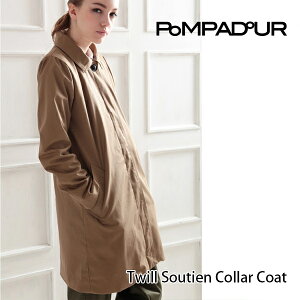 Pompadour ポンパドール Twill Soutien Collar Coat ツイル ステンカラー コート [レディース アウター ジャケット]